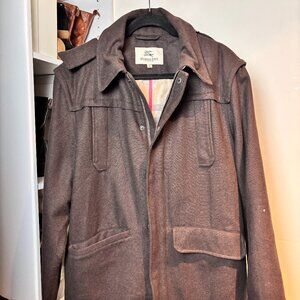 Burberry London Women’s Wool Hooded Coat – Made in England – Size L